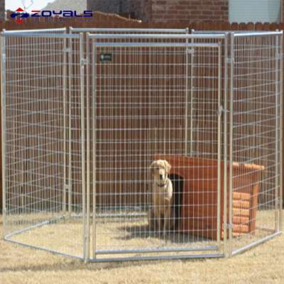 Outdoor 6 Panel Foldable Galvanized Metal Dog Cages Pet Exercise Playpen Panels for Dogs