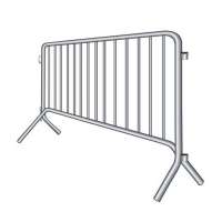 Wholesale price pedestrian barricade interlocking Tempory Fence cheap galvanized metal crowd control barrier fence